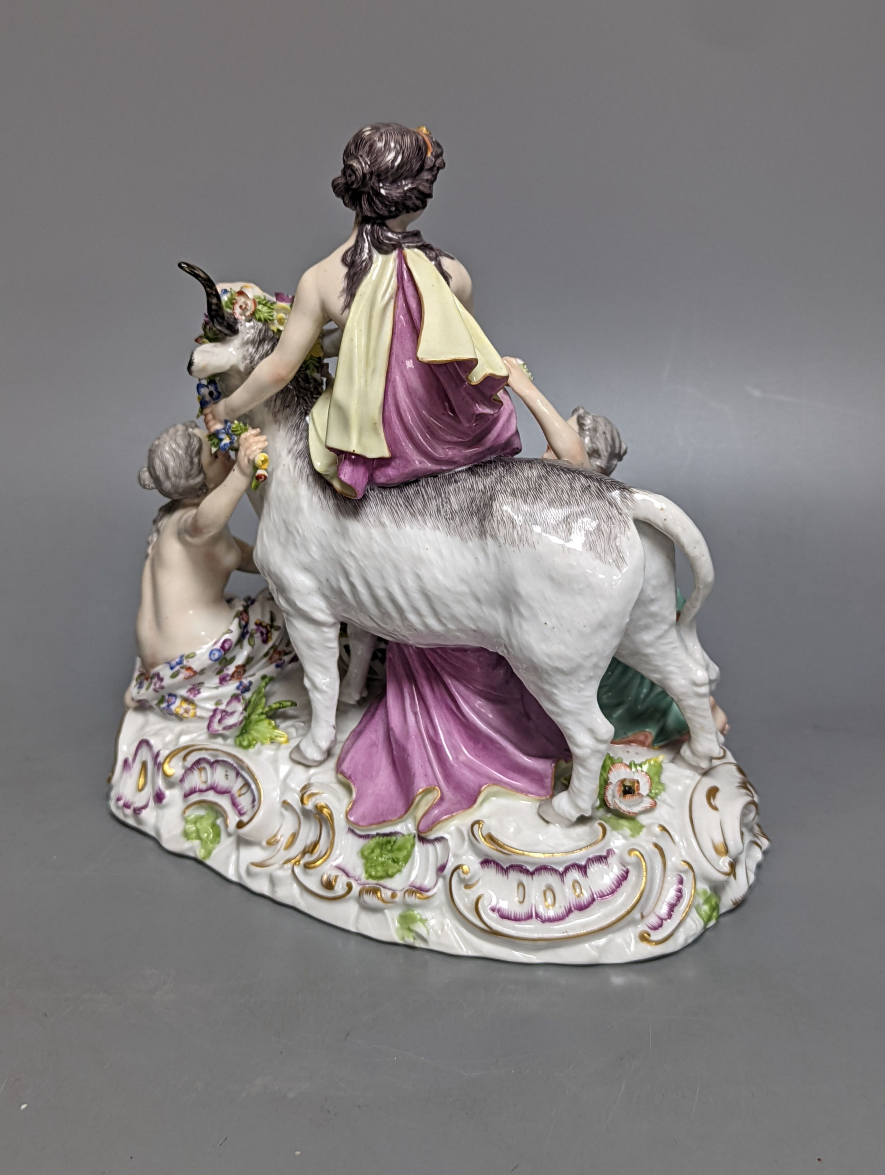 AcLudwigsburg porcelain figural group Europa and the Bull, late 19th century, 23cm